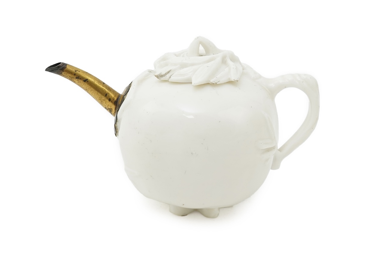 A Chinese Dehua blanc-de-chine ‘pomegranate’ teapot, mid 17th century